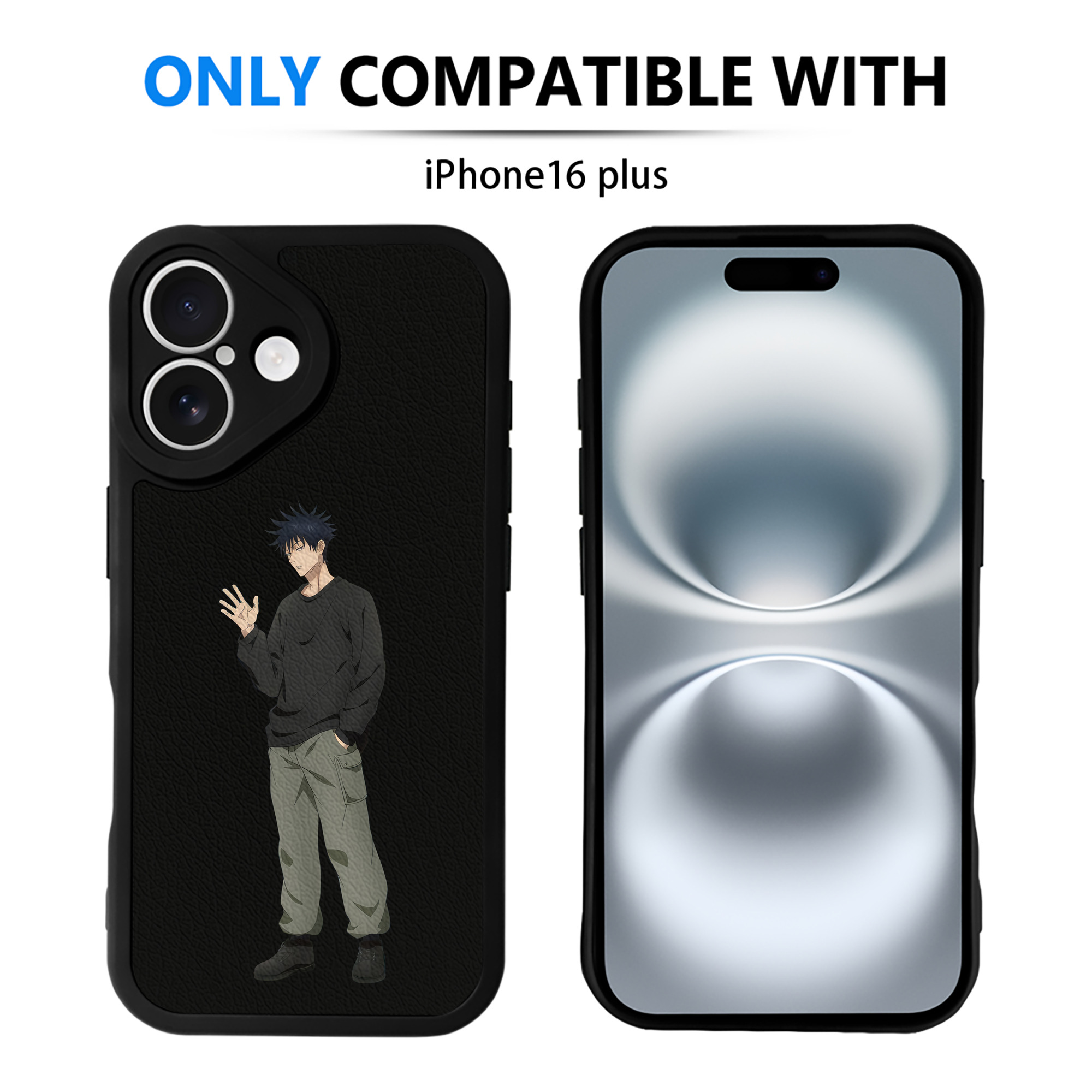 （画像用） 呪術廻戦 Jujutsu Kaisen 【iPhone 16シリーズ対応】シリコンスマホケース（レザー調） 材質：シリコン